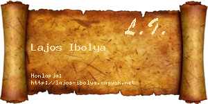 Lajos Ibolya névjegykártya