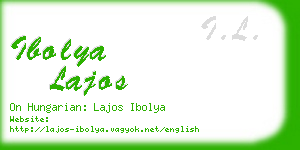 ibolya lajos business card